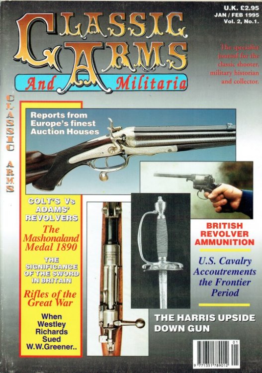 CLASSIC ARMS AND MILITARIA VOL.2, NO.1 JAN / FEB 1995
