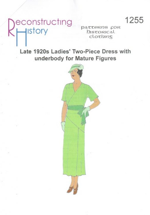 RH1255: LATE 1920S TWO-PIECE HOUSE DRESS WITH UNDERBODY FOR MATURE LADIES