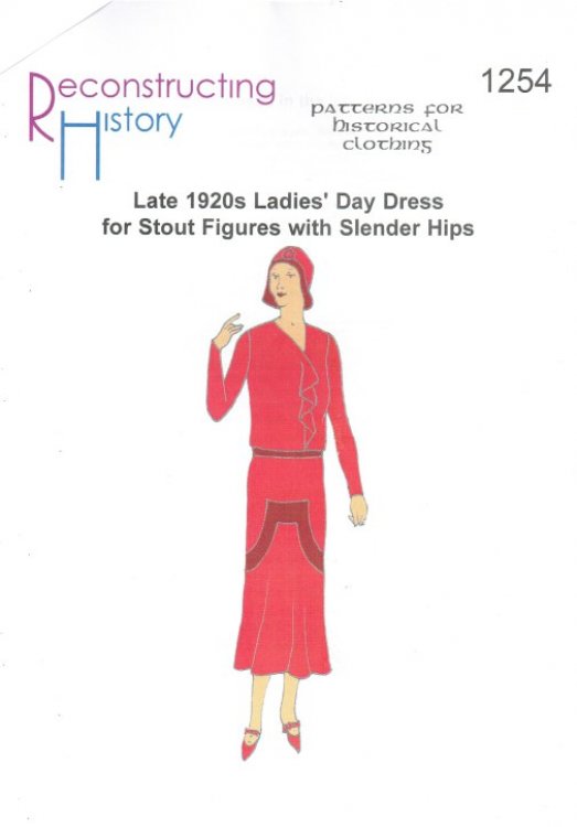 RH1254: LATE 1920S HOUSE DRESS FOR STOUT LADIES WITH SLENDER HIPS