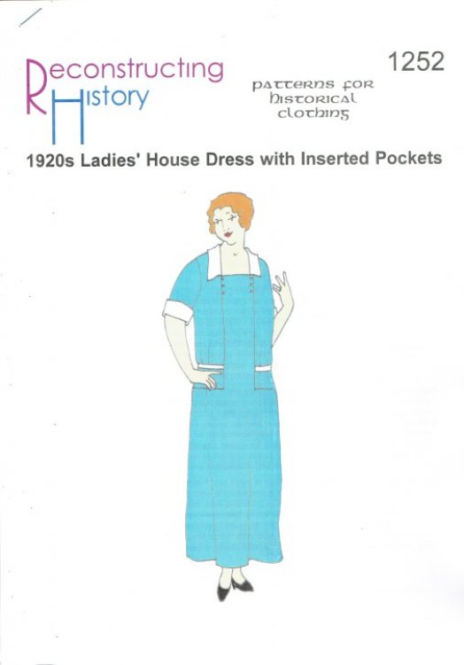RH1252: 1920S LADIES HOUSE DRESS WITH INSERTED POCKETS