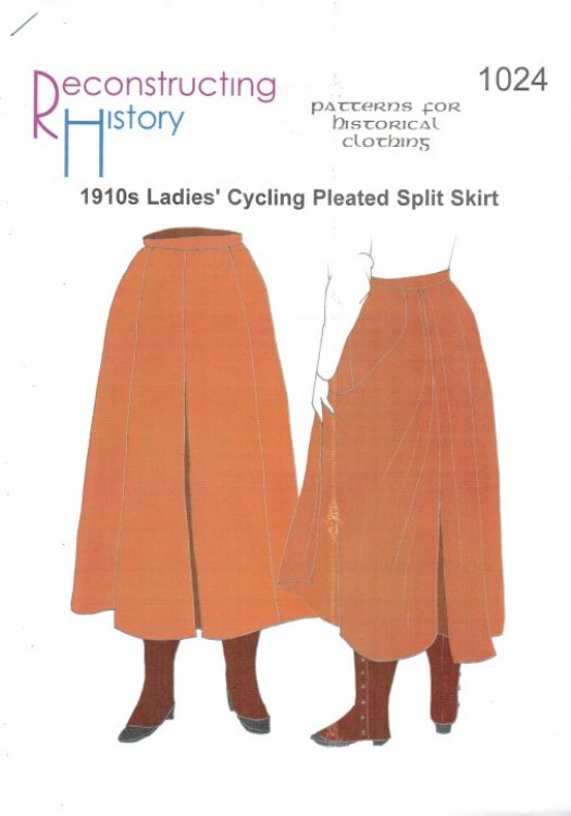 RH1024: LADIES' 1910S CYCLING PLEATED SPLIT SKIRT
