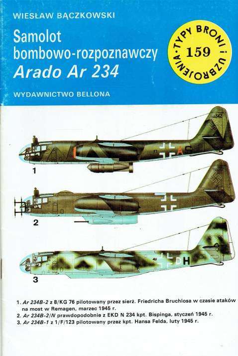 SAMOLOT BOMBOWO-ROZPOZNAWCZY ARADO AR 234 (POLISH TEXT)