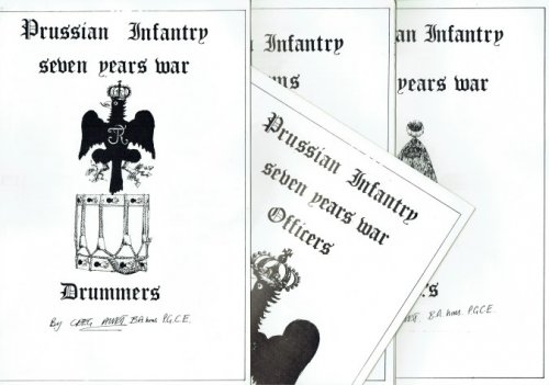 PRUSSIAN INFANTRY UNIFORMS SEVEN YEARS WAR (4 BOOKLETS)