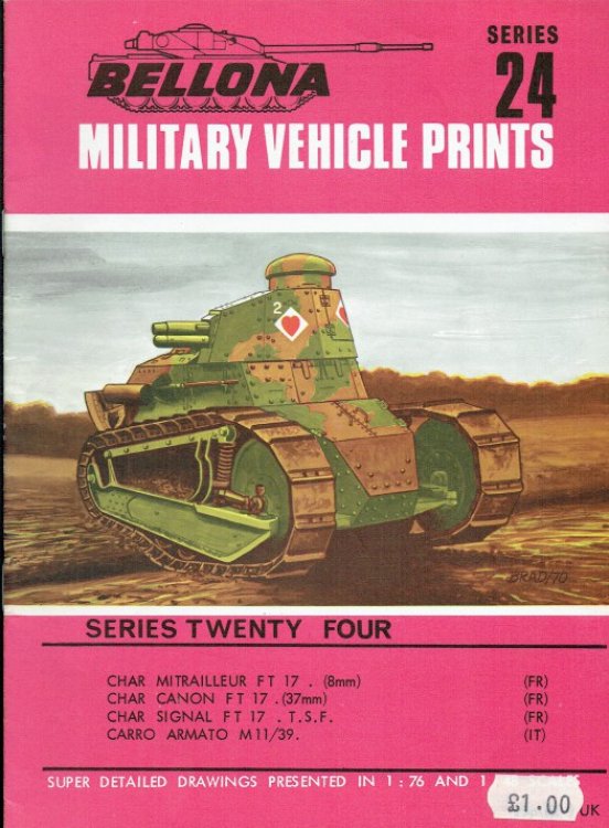 BELLONA MILITARY VEHICLE PRINTS: SERIES TWENTY FOUR