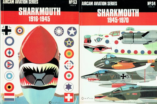 AIRCAM AVIATION SERIES NO.S3 (VOL.1) SHARKMOUTH 1916-1945 + NO.S4 (VOL.2) SHARKMOUTH 1945-1970 (TWO VOLUME SET)