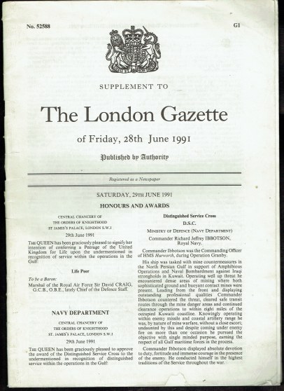 SUPPLEMENT TO THE LONDON GAZETTE OF FRIDAY, 28TH JUNE 1991 (NO.52588)