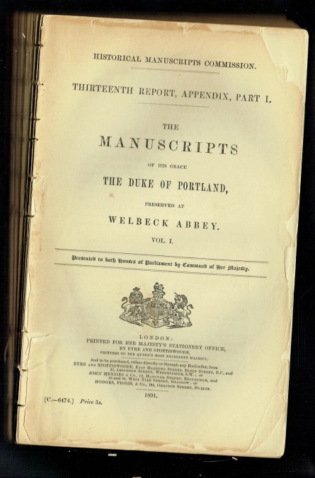 Image for THE MANUSCRIPTS OF HIS GRACE THE DUKE OF PORTLAND, PRESERVED AT WELBECK ABBEY. VOL I. THE MANUSCRIPTS OF HIS GRACE THE DUKE OF PORTLAND, PRESERVED AT WELBECK ABBEY. VOL I.