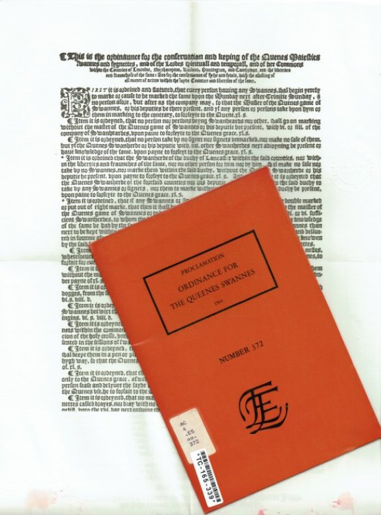 PROCLAMATION : ORDINANCE FOR THE QUEENES SWANNES (1564)