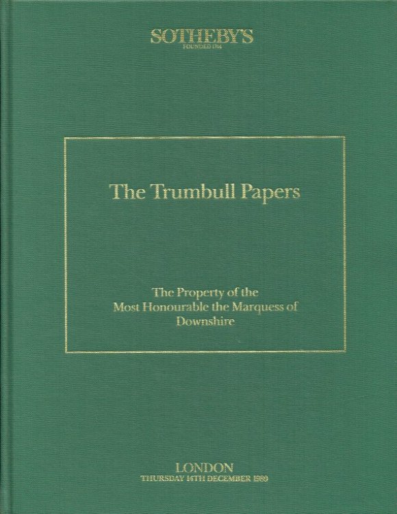 THE TRUMBULL PAPERS : SOTHEBY'S, LONDON, 14TH DECEMBER 1989