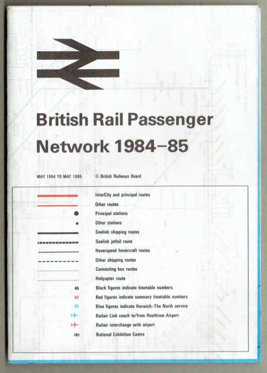 BRITISH RAIL PASSENGER NETWORK 1984-85 (FOLD-OUT MAP)