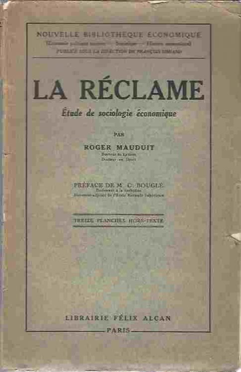La Reclame, etude de sociologie economique