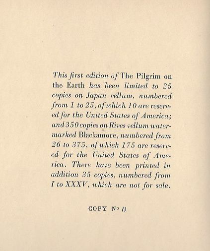 The Pilgrim on the Earth