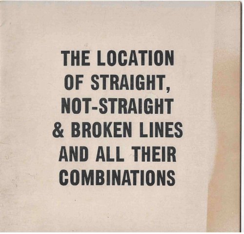 The Location of Straight, Not-Straight & Broken Lines And All Their Combinations