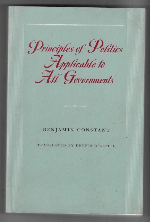 Principles of Politics Applicable to all Governments [Signed by Translator]