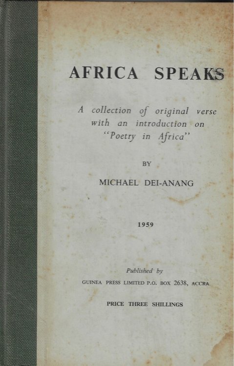 Africa Speaks; A Collection of Original Verse with an Introd. on 