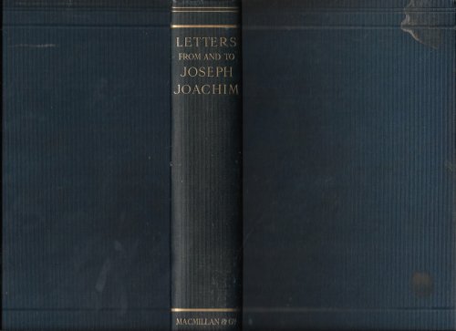 Letters from and to Joseph Joachim