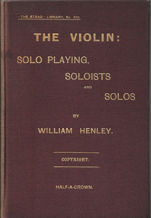 The Violin: Solo Playing, Soloists and Solos