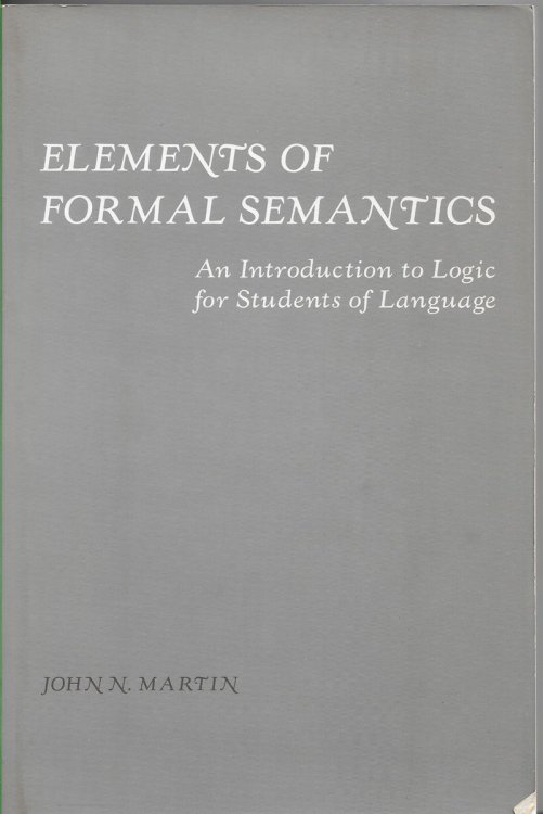 Elements of Formal Semantics An Introduction to Logic for Students of Language