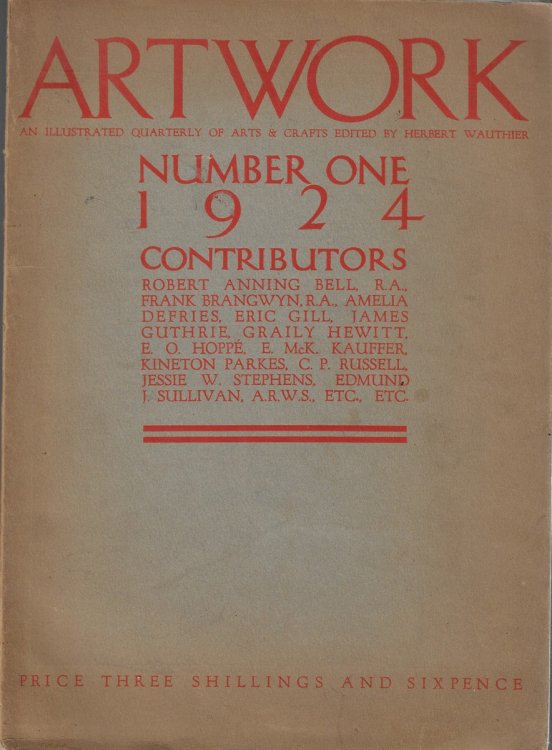 Artwork: An Illustrated Quarterly of Arts & Crafts, 1924 Volume One