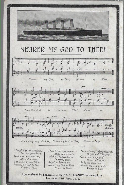 Nearer My God to Thee! - Hymn Played by the Bandsmen of the S. S. 