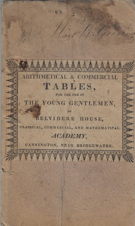 Arithmetical & Commercial Tables, for the use of the Young Gentlemen of Belvidere House: Classical, Commercial and Mathematical Academy