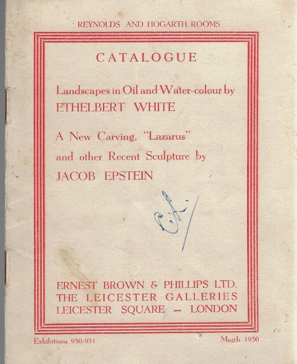 Landscapes in Oil and Water-colour by Ethelbert White; A New Carving, 