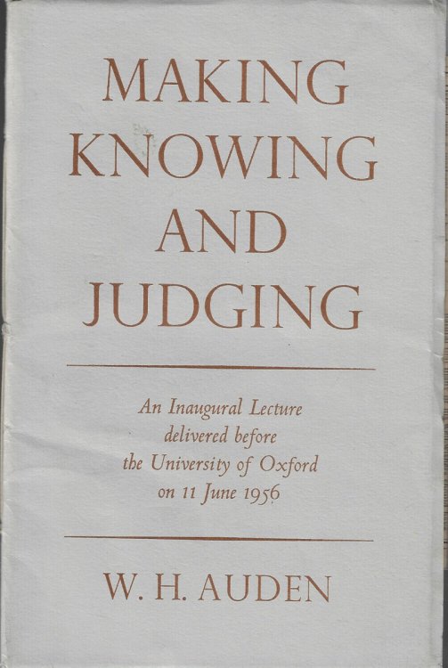 Making, Knowing and Judging