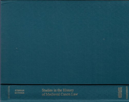 Studies in the History of Medieval Canon Law
