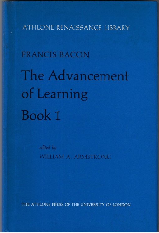 The Advancement of Learning Book 1