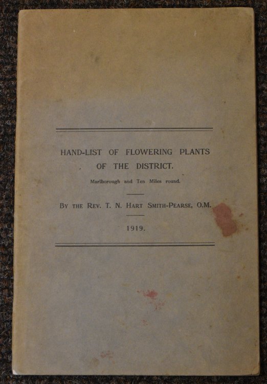 Hand-list of Flowering Plants of the District Marlborough and Ten Miles Round