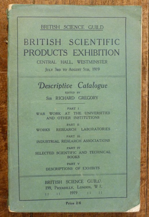 British Scientific Products Exhibition Central Hall Westminster Catalogue