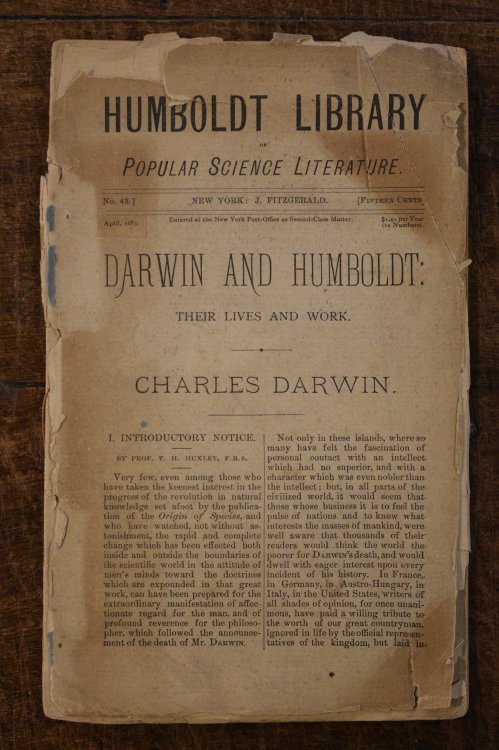 Humboldt Library of Popular Science Literature. Darwin and Humboldt Their Lives and Work