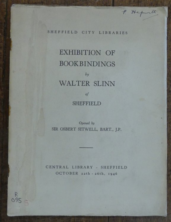 Exhibition of Bookbindings By Walter Slinn of Sheffield