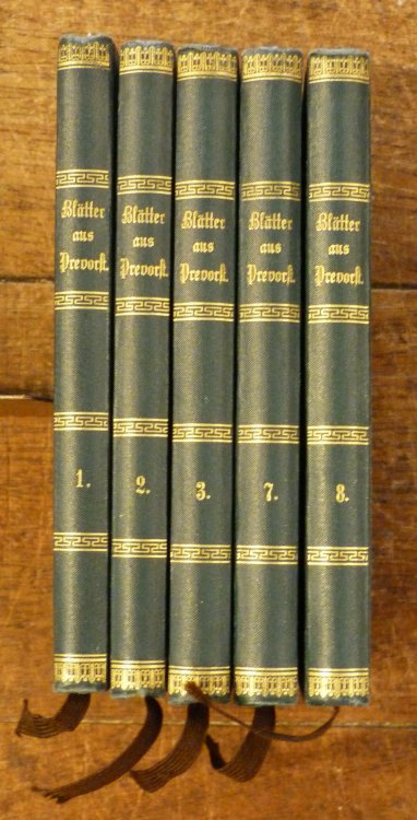 Bltter aus Prevorst. Originalien und Lesefrchte fr Freunde des innern Lebens mitgetheilt von dem Herausgeber der Seherin aus Prevorst 1,2,3,, Und 7 (5 Vols of 12) Blatter Aus Prevorst Leaves from Prevorst FIVE VOLUMES