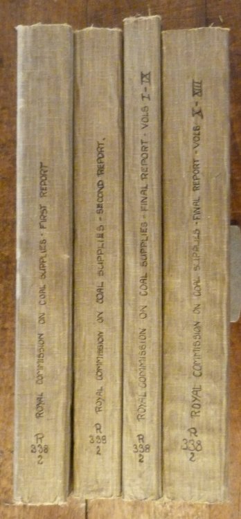 Report Royal Commission on Coal Supplies 1st, 2nd and Final Reports in FOUR VOLUMES ;First, Second and Final Reports. Complete 3 Reports, 19 Parts in FOUR VOLUMES 1903-5