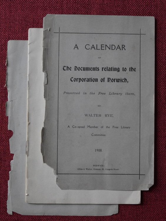 A Calendar of The Documents Relating to the Corporation of Norwich