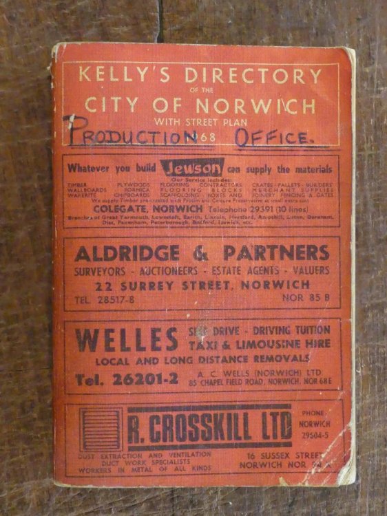Kelly's Directory of the City of Norwich 1968 (twenty-Third edition)