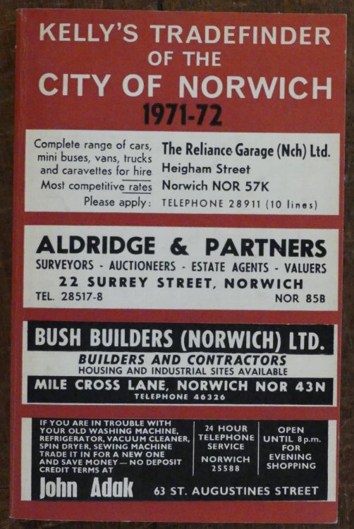 Kelly's Tradefinder of the City of Norwich 1971-72