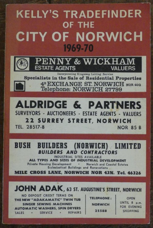Kelly's Tradefinder of the City of Norwich 1969-70