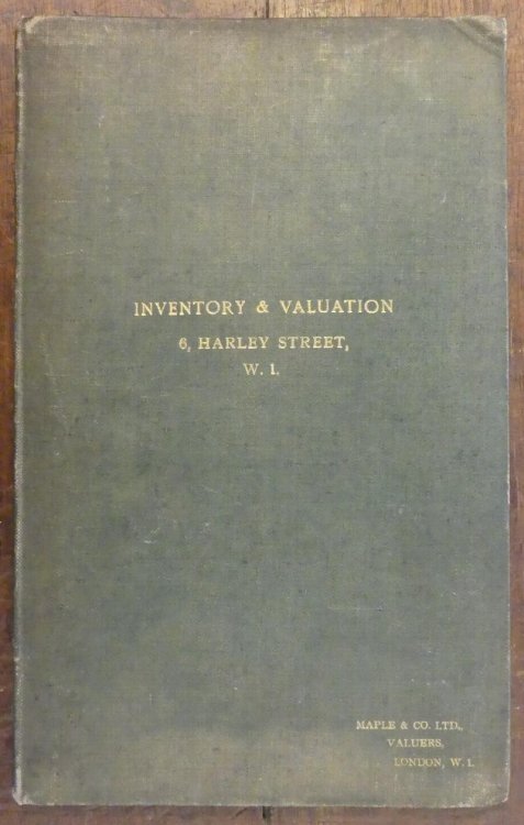 Inventory & Valuation of Furniture & Effects at 6, Harley Street, W.1. Property of Dr. G.L. Eastes . June 1931