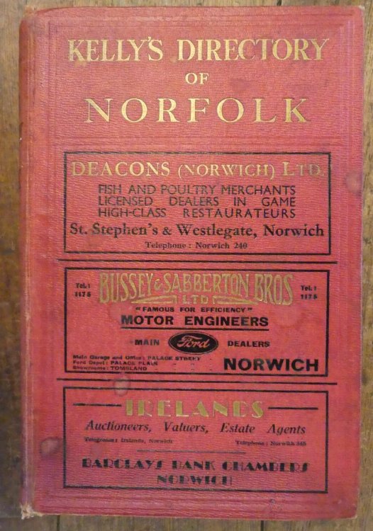 Kelly's Directory of Norfolk 1933