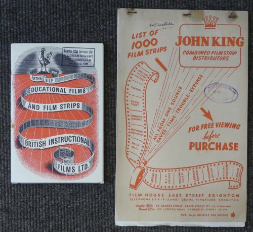 Pathe B.I.F. Educational Films and Film Strips Catalogue (January 1949) Plus John King Combined Film Strip Distributors Catalogue for Spring 1950