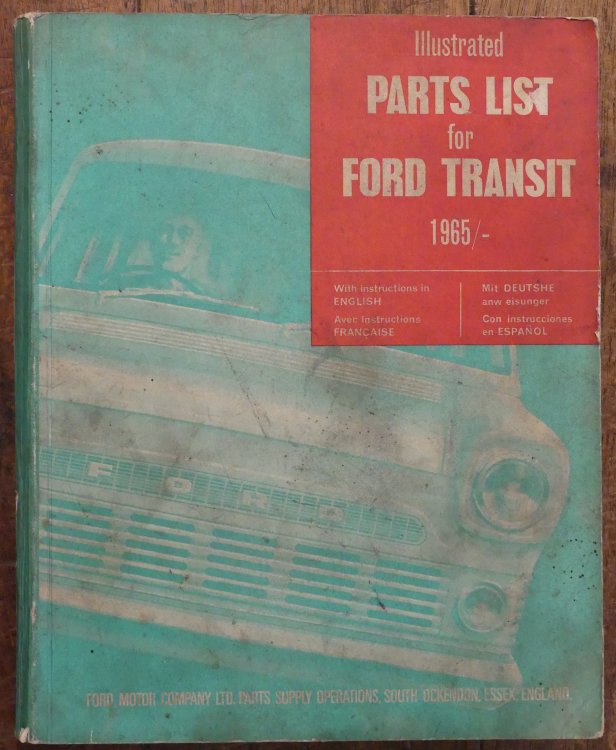 Illustrated Parts List for Ford Transit 1965