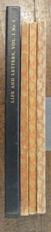 Life and Letters Volume 1, Nos 1,2,3 &4