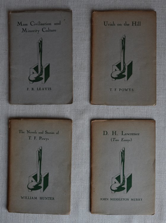 MINORITY PAMPHLETS No 1. Mass Civilisation and Minority Culture;; No. 2. Uriah on the Hill ; No. 3. Novels and Stories of T.F. Powys; No. 4. D.H. Lawrence - Two Essays; Powys, T.F. 4 PARTS (ex 6)