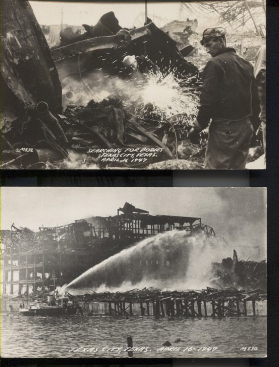 Texas City, Texas, Disaster, April 16, 1947: Two Real Photo Postcards