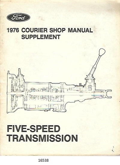Ford Courier Five-speed Transmission Shop Manual Supplement