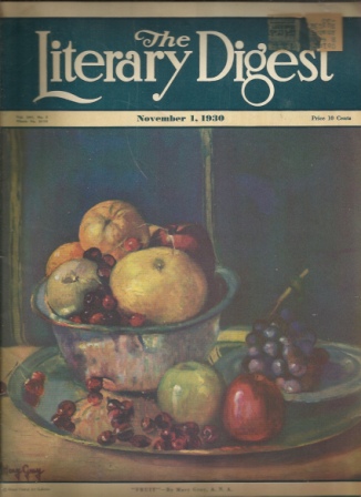 The Literary Digest, November 1, 1930, Vol. 107, No. 5 Public Opinion (New York) Combined with the Library Digest