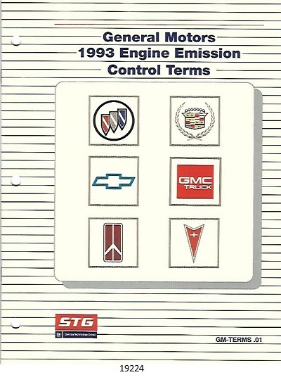 General Motors 1993 Engine Emission Control Terms #GM-TERMS.01