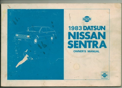 1983 Datsun Nissan Sentra Owner's Manual